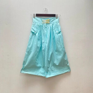 Vintage - Velcro Waist Aqua  Green Culottes